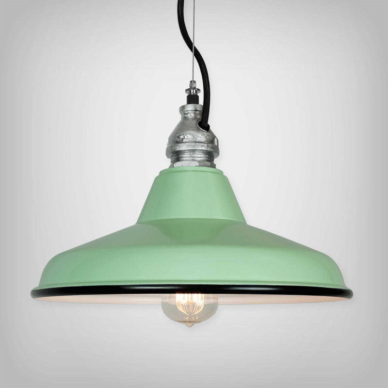 1 - Light Mint Green Dome Pendant