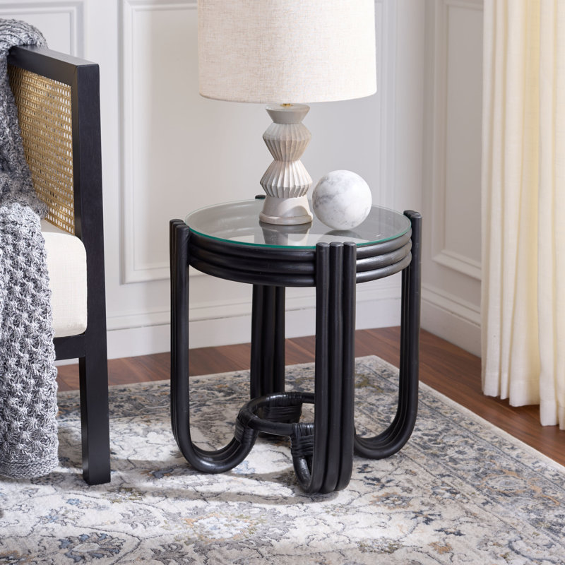 Table d'appoint ronde Bilian, Noir