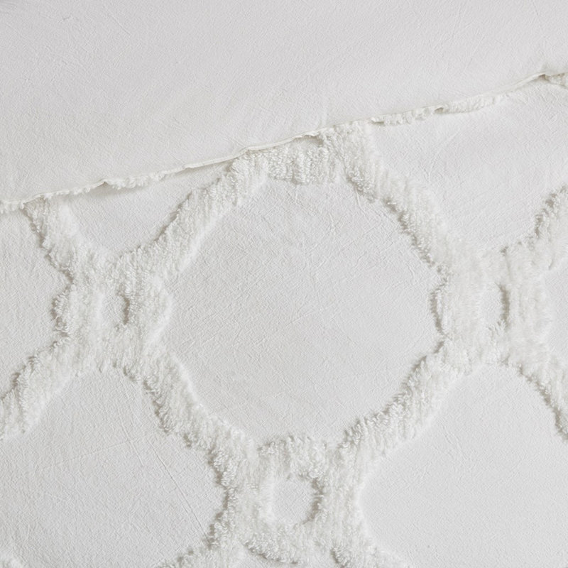 Ensembles de literie en coton luxueux, motif géométrique capitonné en chenille pour la maison