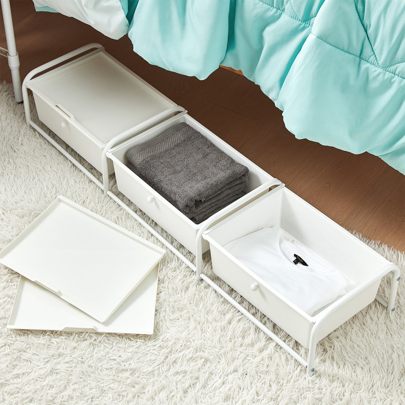 3 Drawer Storage Drawer, White