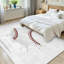Tapis d'intérieur blanc lavable à la machine-129431685