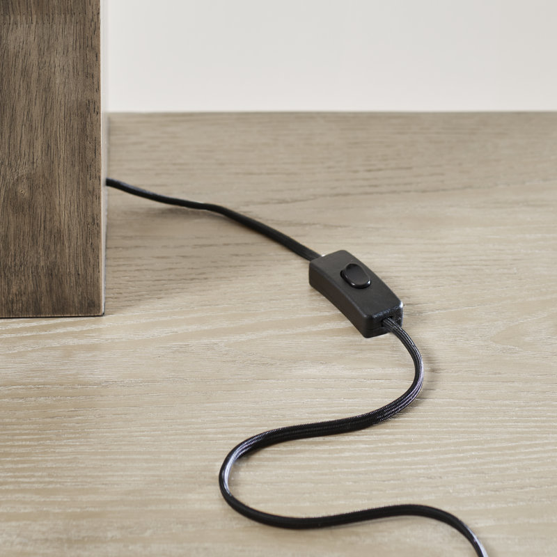 Slab Table Lamp, Nightshade Black, 18" H x 16" W x 10.5" D
