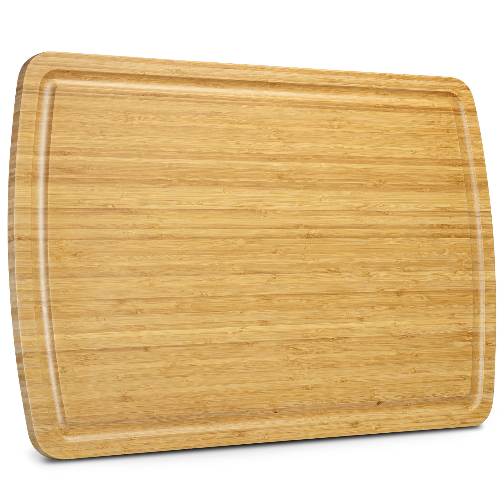 Large Teak Wood Cutting Board for Kitchen with Juice Groove, Reversible Charcuterie Butcher Block Bassetts