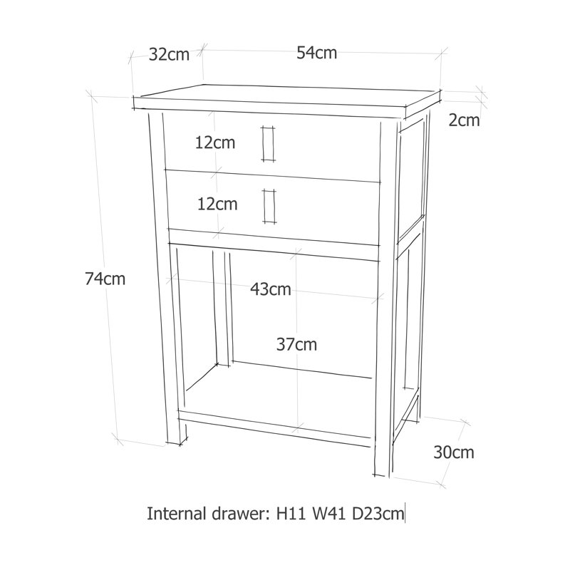 Ademar Side Table with Storage