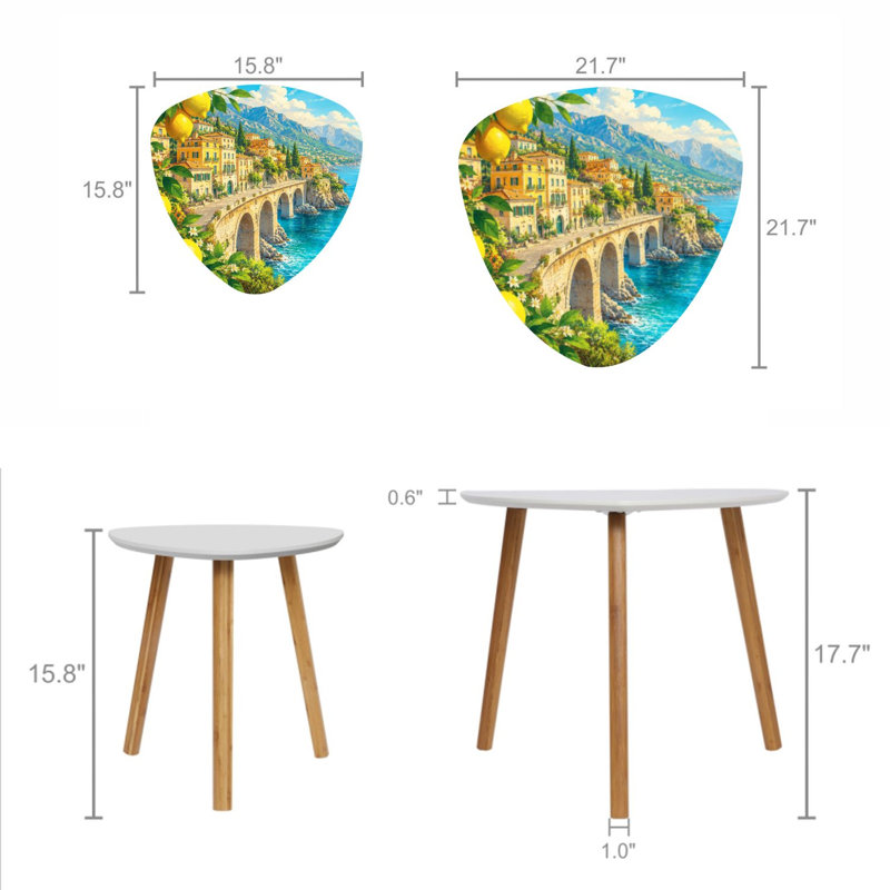 Ensemble de 2 tables basses gigognes Triangle