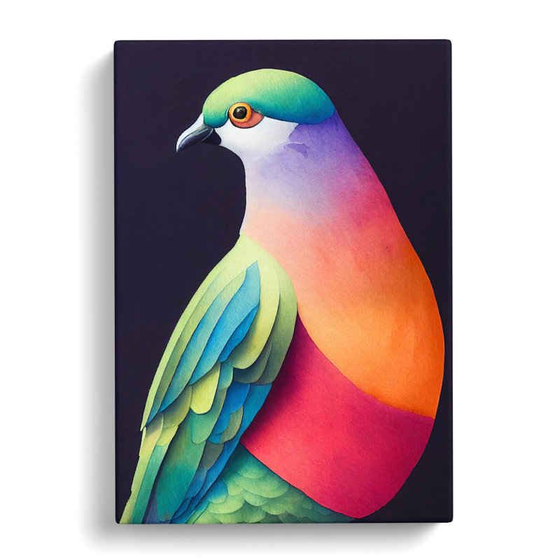 Watercolour Pigeon Vol.1 - Wrapped Canvas, 76cm H x 50cm W x 3cm D
