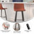 Brandy Upholstered Faux Leather Counter Stool with Iron Frame-88697087
