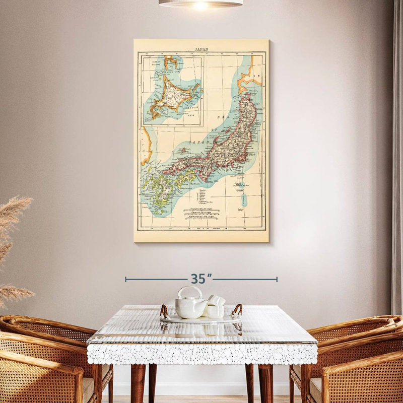 Aliaz Map Of Japan, 48" H x 32" W