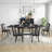 Rectangular MDF Dining Table Mid Century Modern