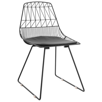 Adore Decor Vivi Boho Modern Eclectic Cafe Wire Metal Chair for Kitchen or Dining Room