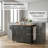 Black Kitchen Island Cart on Wheels with Drawers, Shelves, Storage Cabinet & Towel Rack-1298293941-1298293944