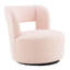 Chaise en tissu pivotante à 360 ° - rose, confortable pour la base du salon