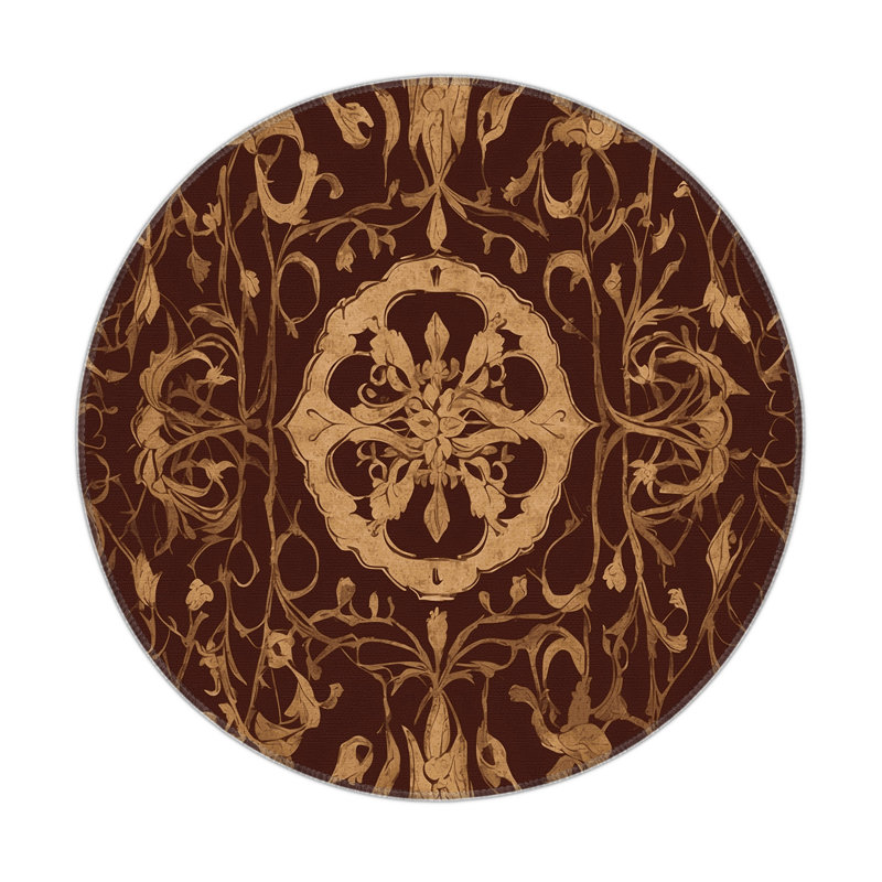 Imperial Vine Indoor And Outdoor Area Rug, Round 5'