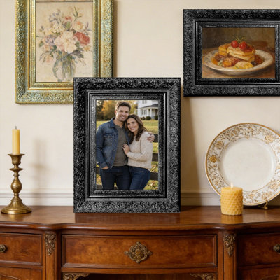 Cadre photo mural 1 pièce 11 "x 14" noir pour décoration de chambre
