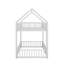 Lit superposé simple en métal avec porte et clôture en métal-114466847