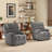 Heald 40.94"W Upholstered Swivel Rocker Recliner-1191926208