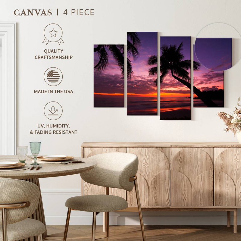 Coucher de soleil Harnek Palm Koh Samui, H 27 po x l 43 po