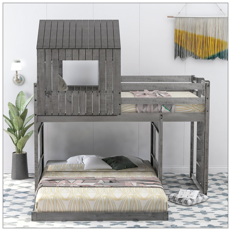 Lit pour chambre à coucher, Gris antique