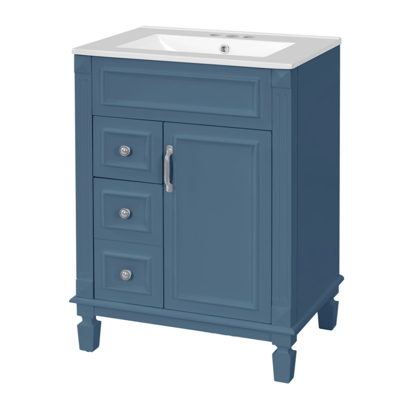 Meuble-lavabo 24 po avec comptoir en céramique