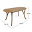 Table de salle à manger d'extérieur en bois 70 po avec finition Nuance