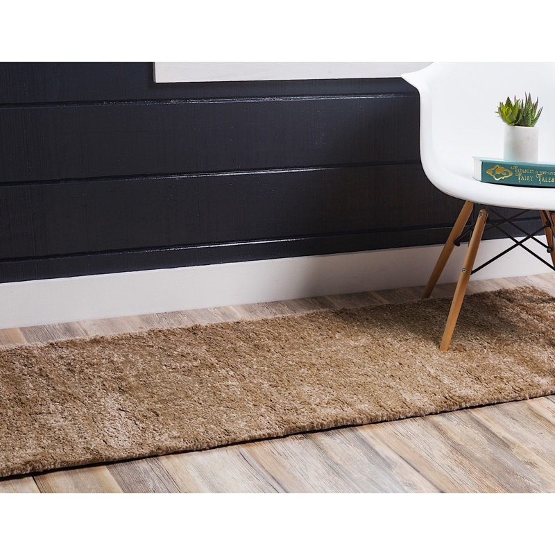 Tapis brun Carrie, Tapis de couloir 2 pi 2 po x 13 pi