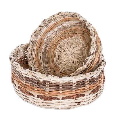 Paire de paniers Bayou Breeze faits à la main en fibre naturelle Petén Itza
