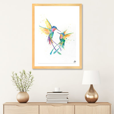 Décoration murale joyeux colibris pour enfants