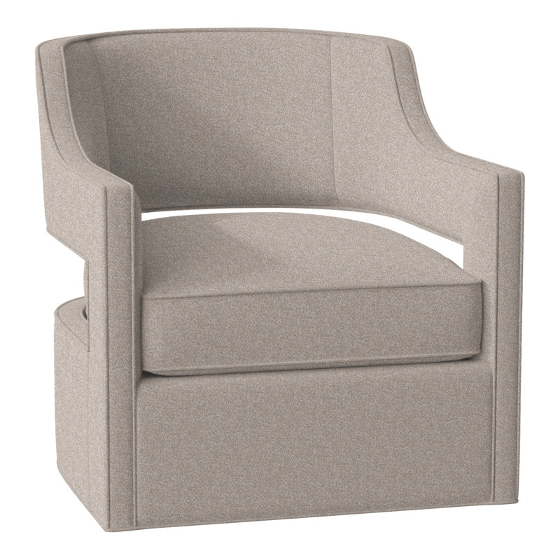Phoebe 29.5" W Swivel Armchair, Perigold Soft Touch Tin