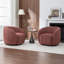 Fauteuil demi-tonneau pivotant rembourré Aunna-265042433