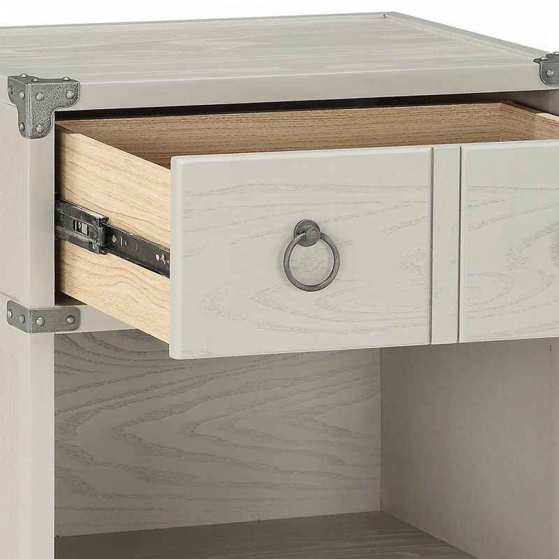Table de chevet grise