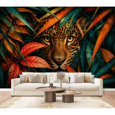 Adhésif mural Wild Leopard Wild Jungle