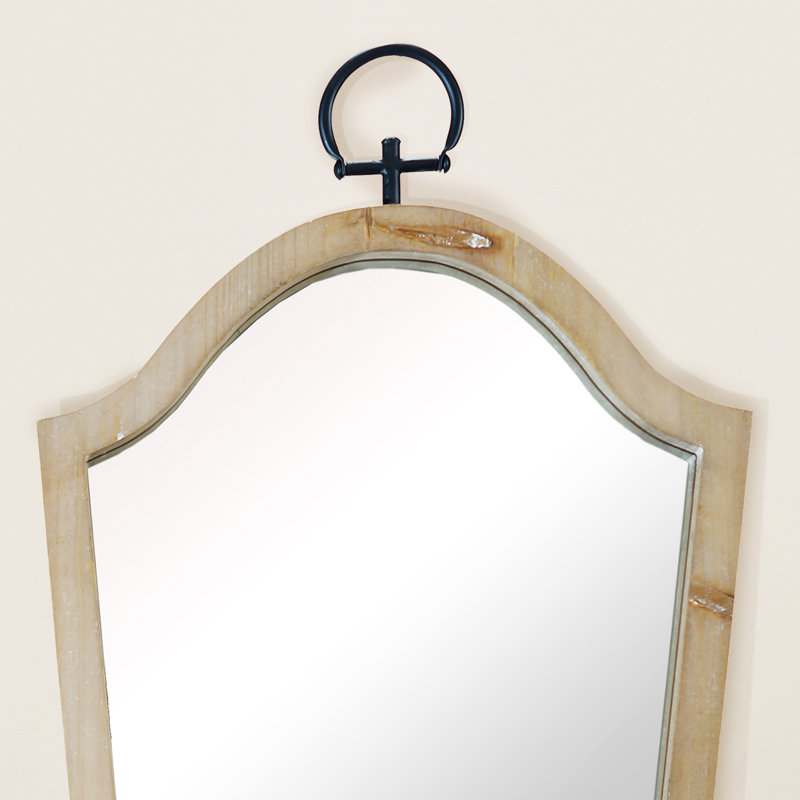 Miroir décoratif en bois 23,5 po