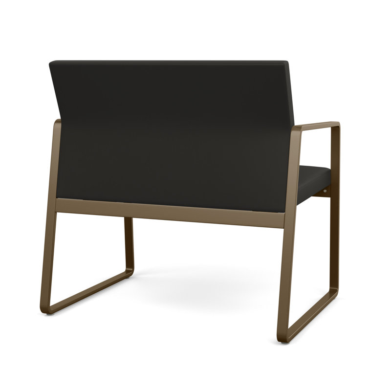 Fauteuil de bureau Gansett, Vinyle gris anthracite Patriot Plus, Bronze