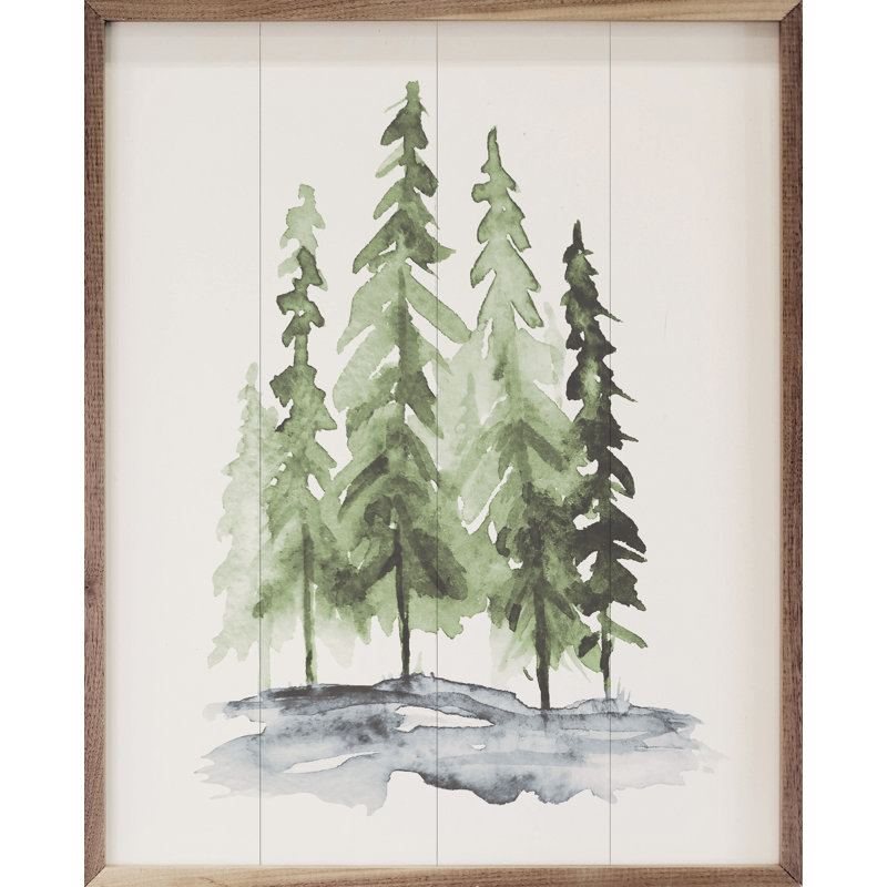 Watercolor Pines, 20" H x 16" W