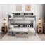 Lit superposé simple en bois massif avec tablettes Hadlie par Harriet Bee-514625486