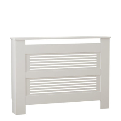Couvercle de radiateur pour armoire de radiateur avec tablette de rangement supérieure, housse de chauffage, panneau avant en MDF