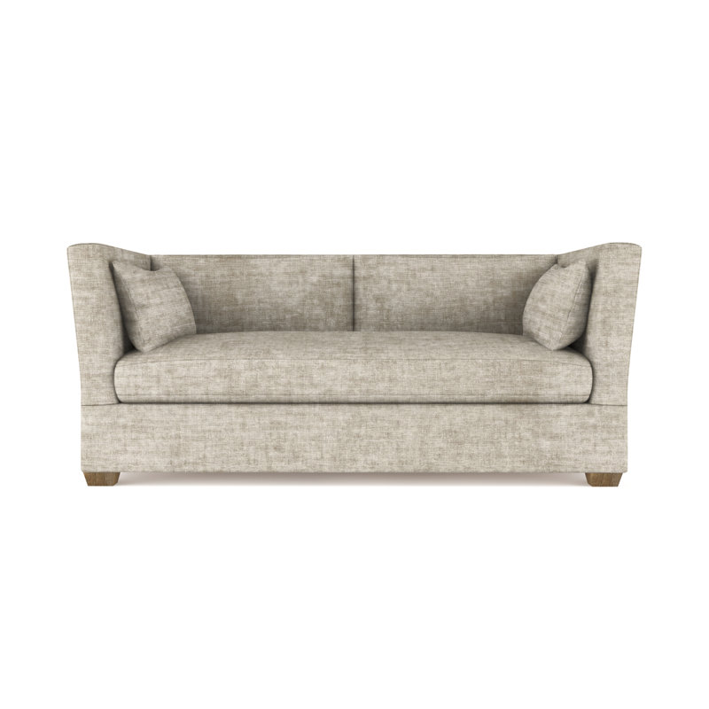 Canapé Rivington, H 31 po x l 84 po x P 37 po, Velours écrasé huître, Patiné