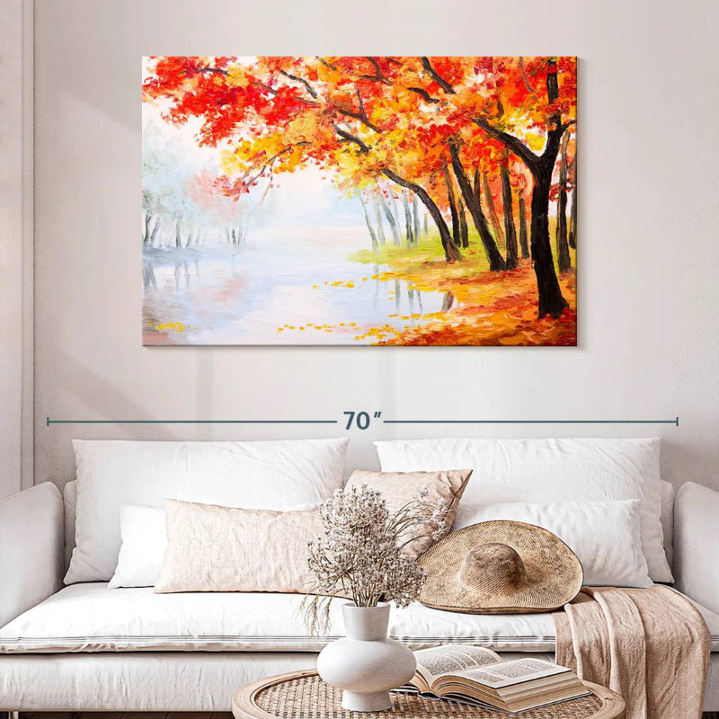 Alvord Lakeside Autumn Grove, H 32 po x l 48 po