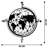Elegant Decorative Metal Wall Accessory, Black Finish, 19.3 x 19.7 inches | 100% Metal Construction, Thickness: 0.05 inches | Perfect for Living Room or Office Decor, Modern and Stylish Design