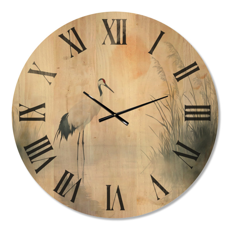 Très grande horloge murale en bois, Oversized