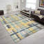 Tapis jaune / bleu NELE lavable à la machine Modern-82967211
