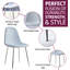 Mose 45cm H Fabric Upholstered Metal Upholstered Back Side Chair in Grey-367622629-292376149