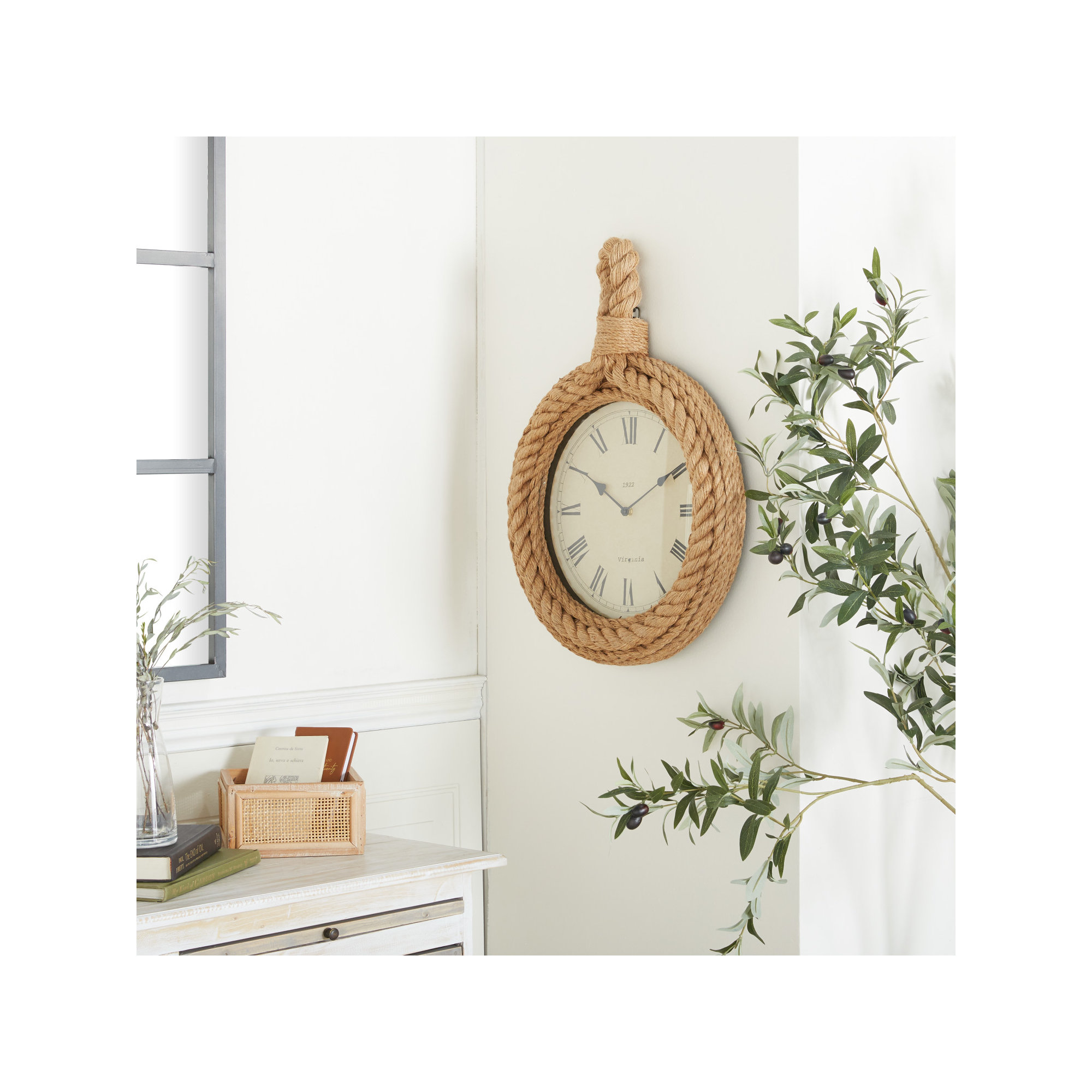 Piara Jute Wall Clock, Small