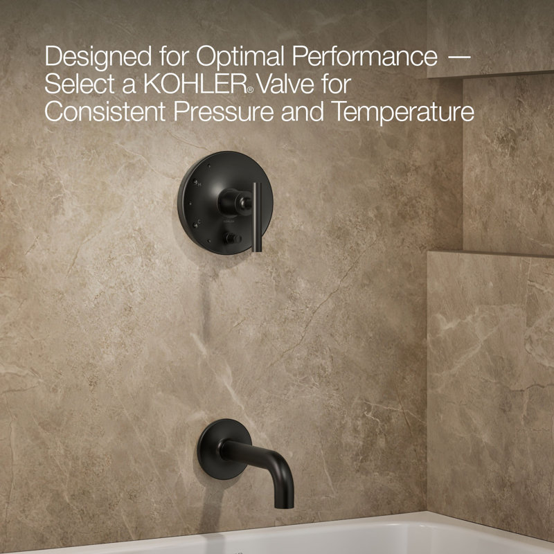 Robinet de douche Purist, Noir mat, Levier