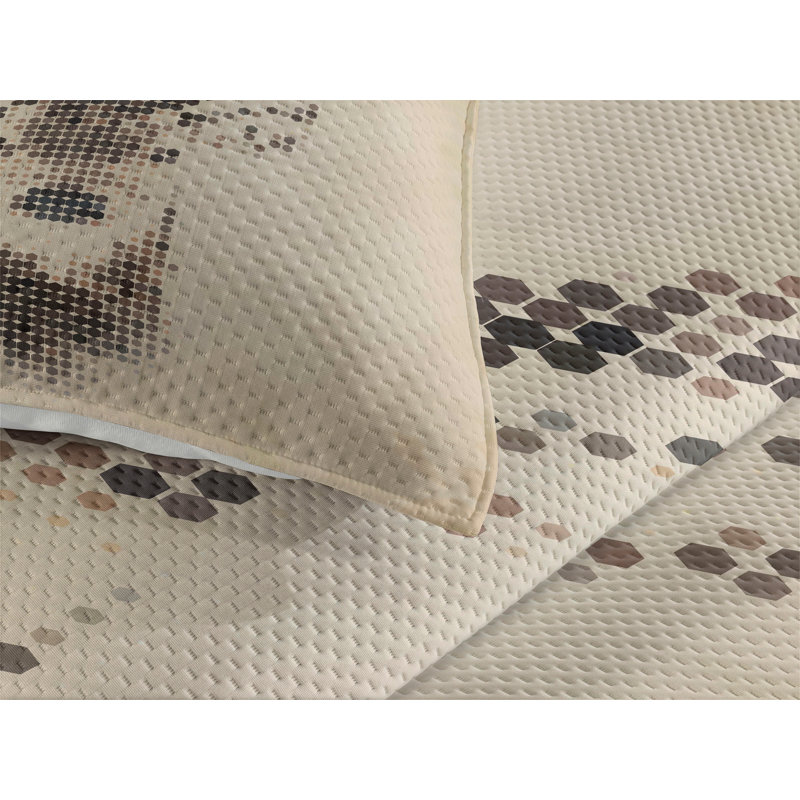 Rustic Polyester Coverlet, Twin Bedspread + 1 Sham