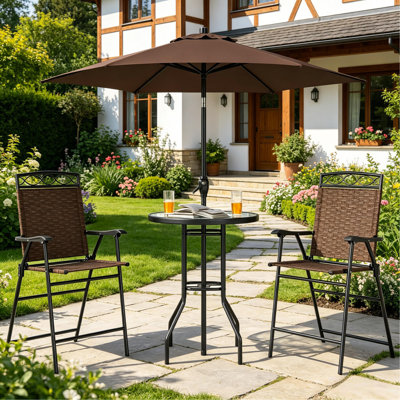 Chic Outdoor Conversation Furniture Set,Patio Conversation Furniture Set,Dining Furniture Set(Not Including umbrella stand)