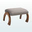 Repose-pieds en tissu gris Incanto-586941631