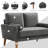 Modern 47.6-inch mini model velvet two-seater sofa-253614260