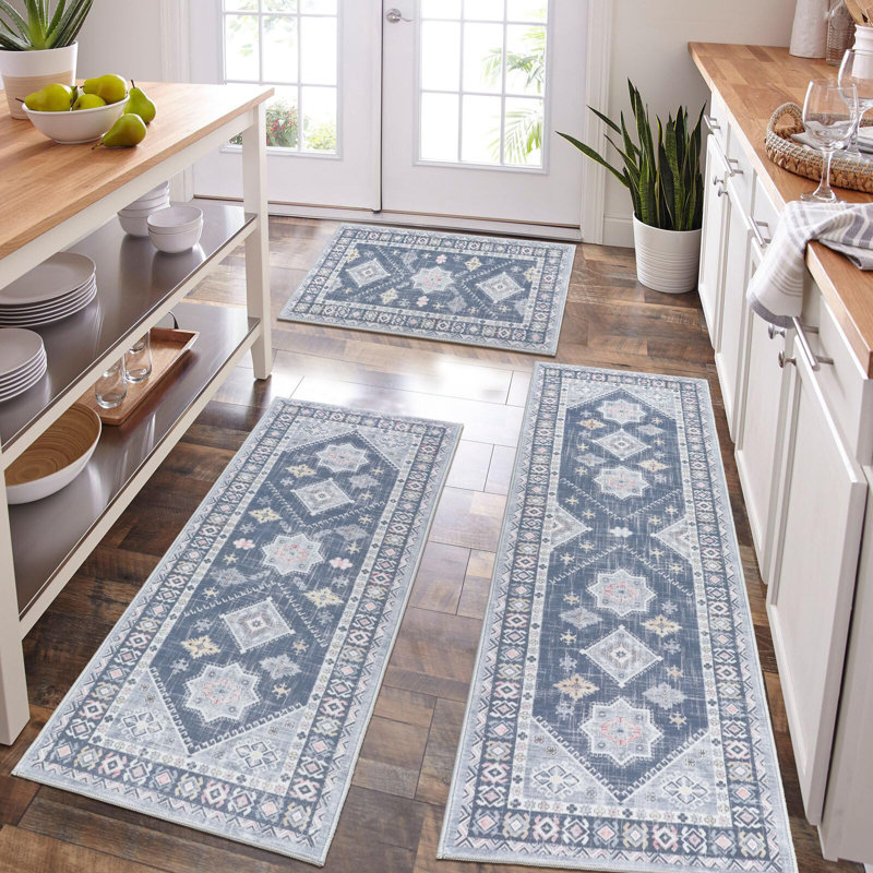 Ensemble de tapis de cuisine lavables 3 pièces
