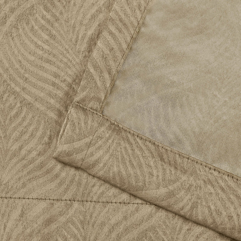 Vedder Geometric Room Darkening Thermal Curtain Panels, 52" W x 120" L, Tan